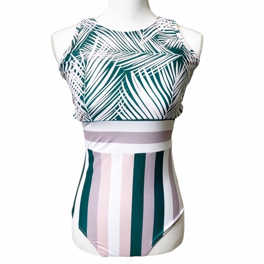 Tropical One Piece Multicolor Women Swimsu…